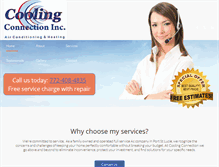 Tablet Screenshot of coolingconnectioninc.com